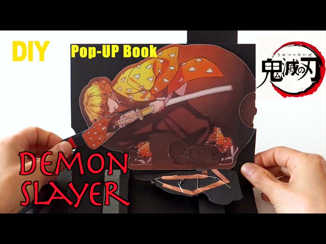 (ENG) 귀멸의 칼날 만들기2 -젠이츠 벽력일섬 팝업카드| Demon Slayer pop-up making  | 鬼滅の刃 作り | kimetsu no yaiba (팝업 도안)