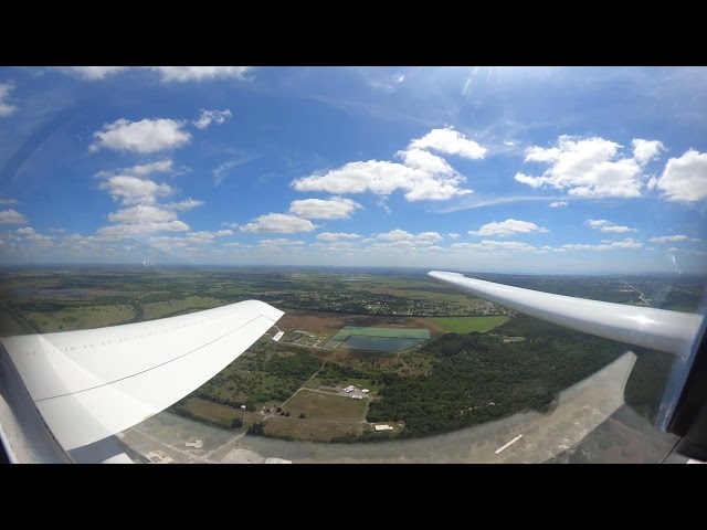 Takeoff and flight in turbulence 360 video