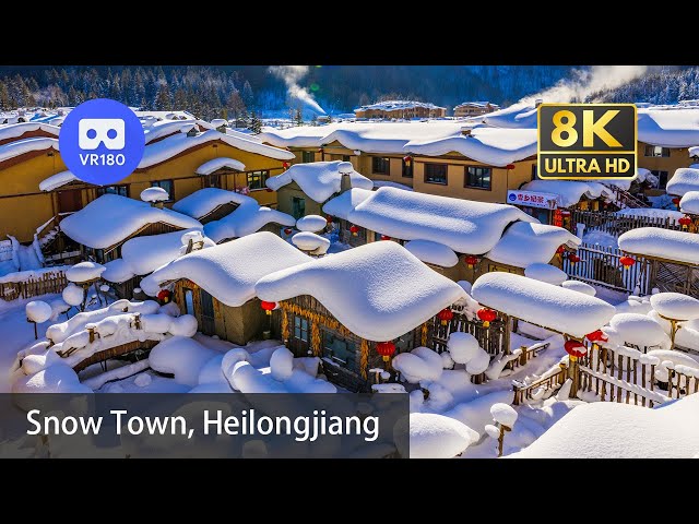 【VR180】Travel China: Snow Town 雪乡 | China's Most Beautiful Snow Scene | 8K 60fps