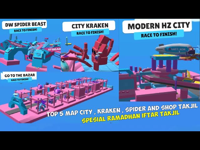 TOP 5 MAP , CITY , KRAKEN , SPIDER AND SHOP FOOD UPON IFTAR IN RAMADHAN! 😍