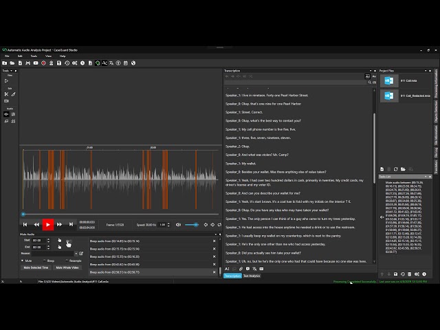 Audio Analysis & Automatic Redaction | Audio Redaction Software