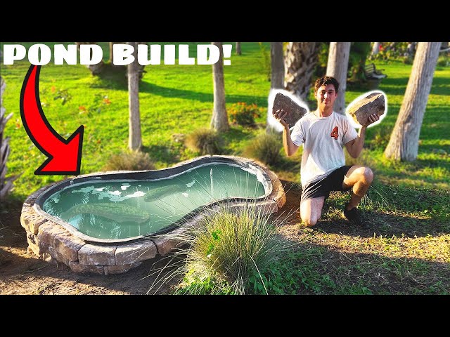 DAY 2 of BUILDING MY BACKYARD FISH POND!