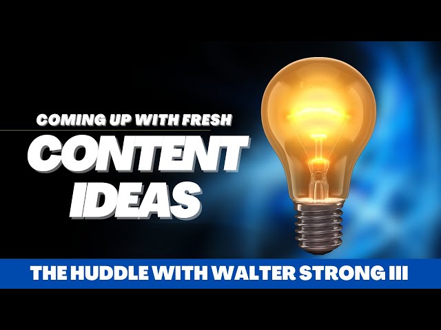 How To Come Up With Fresh Content Ideas On YouTube!