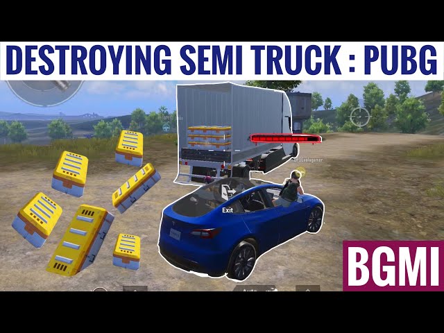 DESTROYING SEMI TRUCK AND TAKING ALL Supplies | Pubg mobile | BGMI