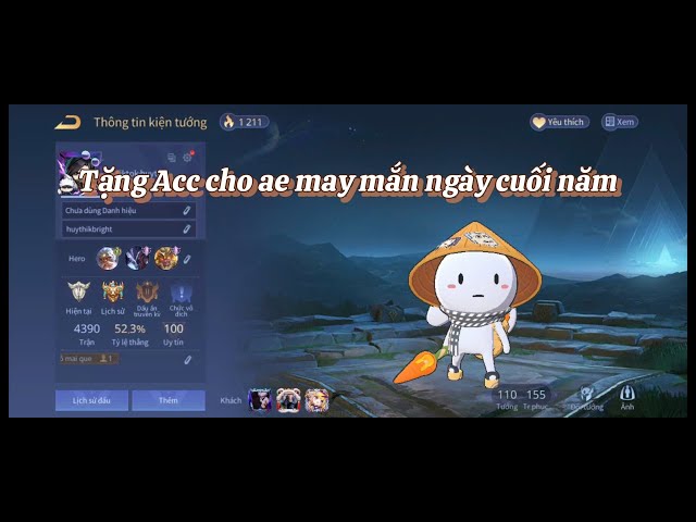 Live Chiều cuối năm giao lưu & tặng acc cho ae may mắn