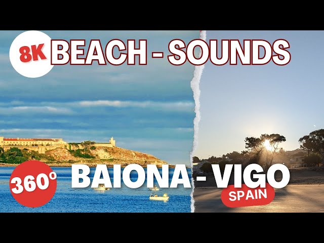 Sunrise Waves in Baiona, Vigo - Spain | 360º 8K Ultra HD Video for Virtual Reality | Relaxing Ocean