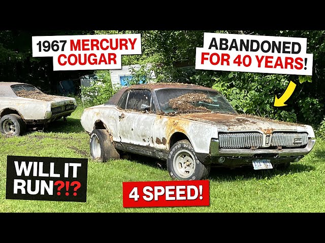 Abandoned Mercury MUSCLE CAR!  1967 Cougar 4 Speed! Will It Run?!?