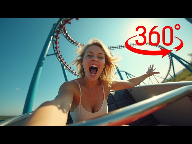 Rolling on VR Roller Coaster 360 degree