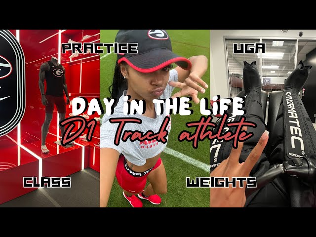 day in the life D1 athlete | UGA track: practice, classes, weights, etc