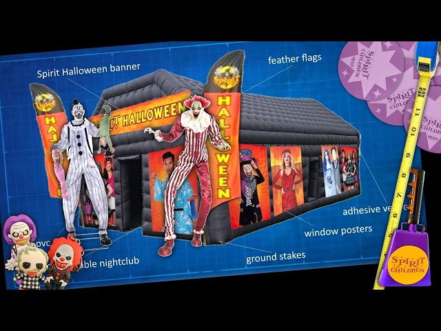 HOW I BUILT A SPIRIT HALLOWEEN STORE with an INFLATABLE NIGHTCLUB from AMAZON