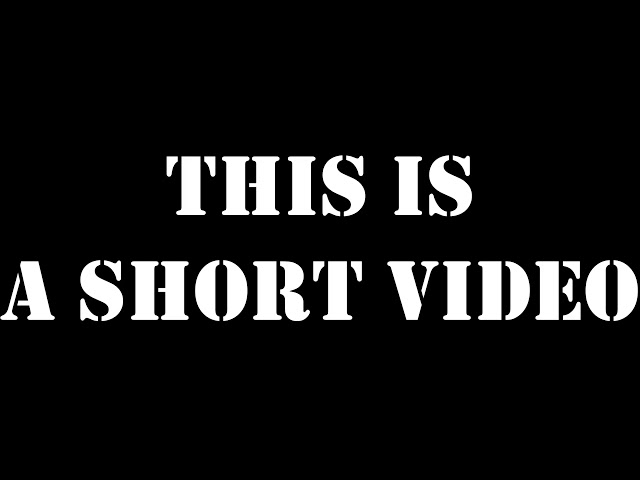 This is a short video