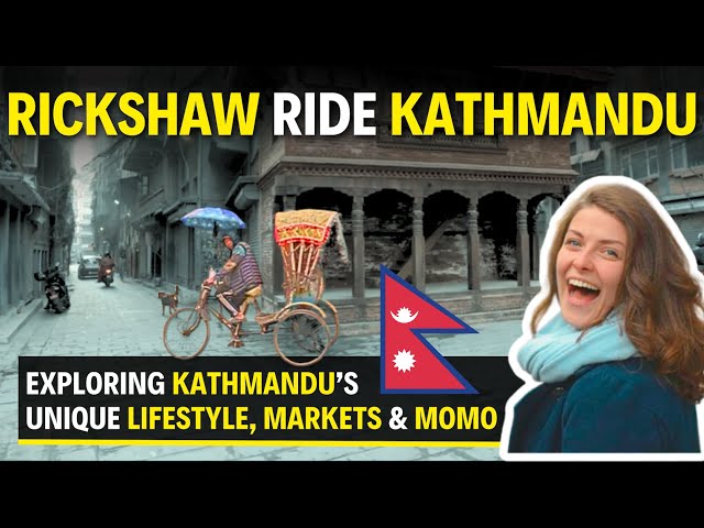 Rickshaw ride in Kathmandu 🇳🇵| Exploring Kathmandu's Market & MoMo #nepal #kathmandu #travel