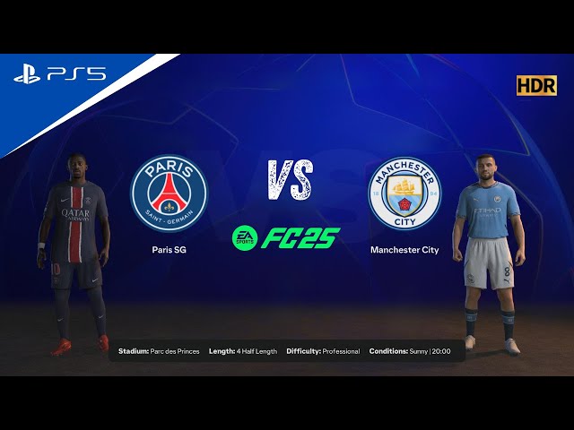 FC 25 - PSG vs Manchester City 2-1 | Haaland Can't Save The Citizien | UCL 24/25 I Full Match | PS5™