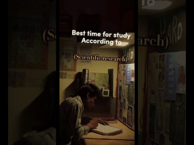 Best time to study according to scientific research #study #scientific research #timemanagement