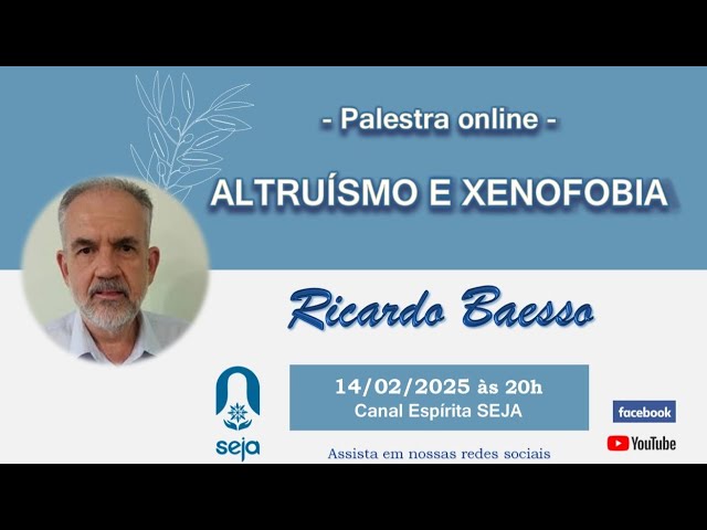 PALESTRA ON-LINE: ALTRUÍSMO E XENOFOBIA