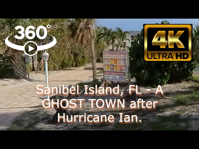 360 Video - Sanibel Island Florida, a ghost town.