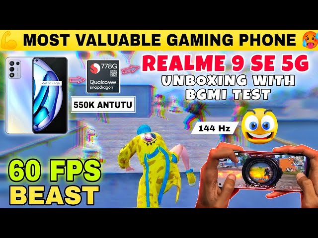 🔥REALME 9 5G SE BGMI OR PUBGM TEST WITH UNBOXING