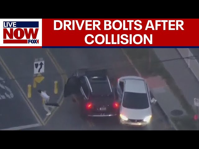 WATCH: High-speed LA police chase, driver flees after violent crash | LiveNOW from FOX