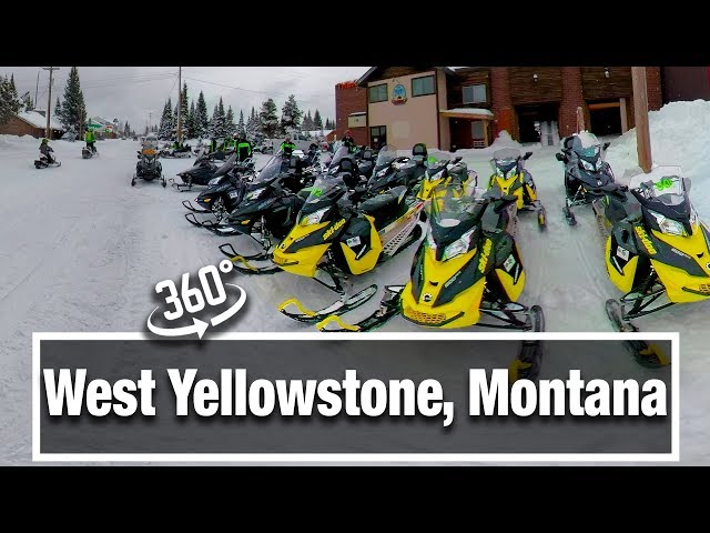 4K City Walks: West Yellowstone, Montana in Winter and 360 VR