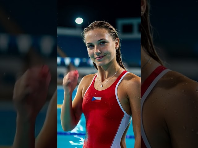 🔥 MOST BEAUTIFUL SWIMMERS | Czech Republic 🇨🇿  India 🇮🇳 Ukraine 🇺🇦 |  Elegance in the Pool #shorts