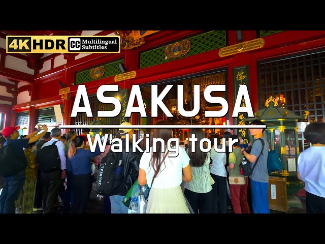 Tokyo Asakusa 1 Hour Walking Tour in Japan | 2024 May | 4K/HDR/Subtitles in Multiple Languages