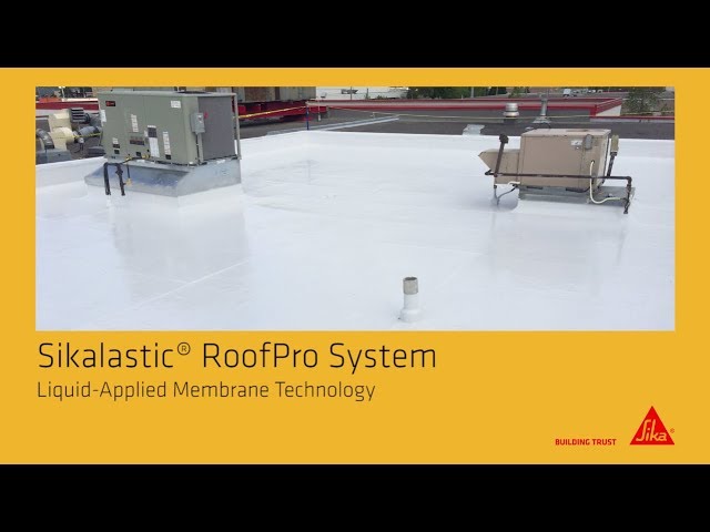 Waterproofing a flatroof with Sikalastic RoofPro liquid applied roofing