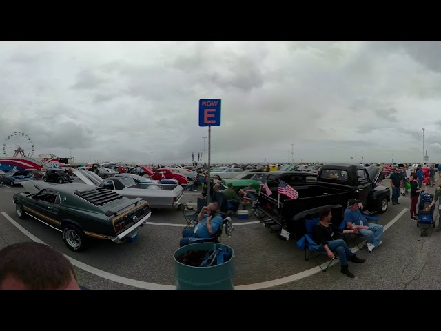 Cruisin Ocean City Inlet Car Show 2018 Thurs 12PM (4K 360 VR)