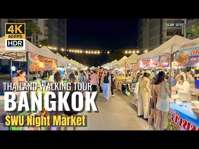 [BANGKOK] SWU Friday Night Market "Exploring Variety Thai Street Foods"| Sukhumvit|Thailand [4K HDR]