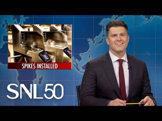 Weekend Update: Spikes Installed in NYC Subways, New Orleans Prepares for Super Bowl - SNL