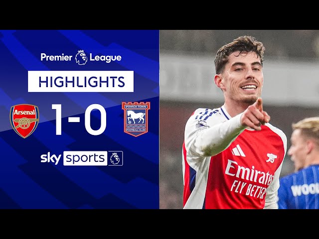 Havertz strike sends Gunners second ⬆️ | Arsenal 1-0 Ipswich | Premier League Highlights