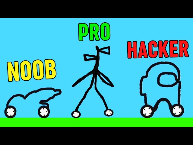 AMONG US & SIREN HEAD in Car Drawing Game NOOB vs PRO vs HACKER