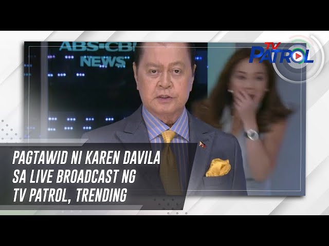 Pagtawid ni Karen Davila sa live broadcast ng TV Patrol, trending | TV Patrol