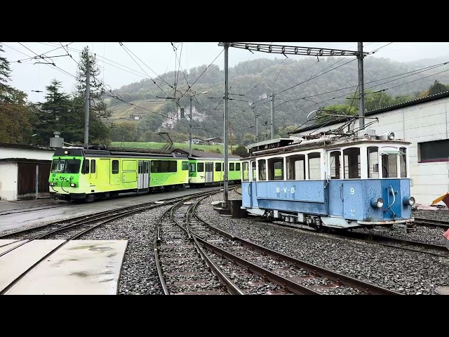 Suisse BVB BDeh 4/4 83 TPC à Bévieux sur la ligne Bex - Villard sur Ollon