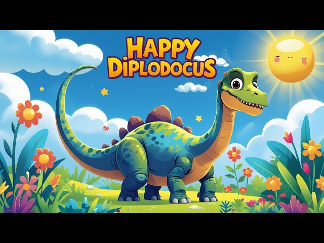 Diplodocus 🦖 Dinosaur Songs 🎵 Happy Diplodocus | Kids Pulse TV