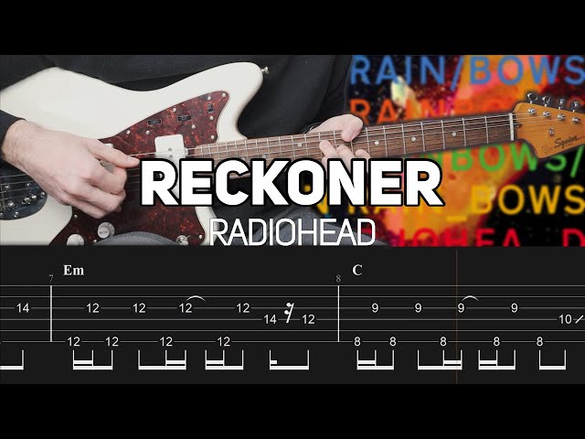 Radiohead - Reckoner (Guitar lesson with TAB)