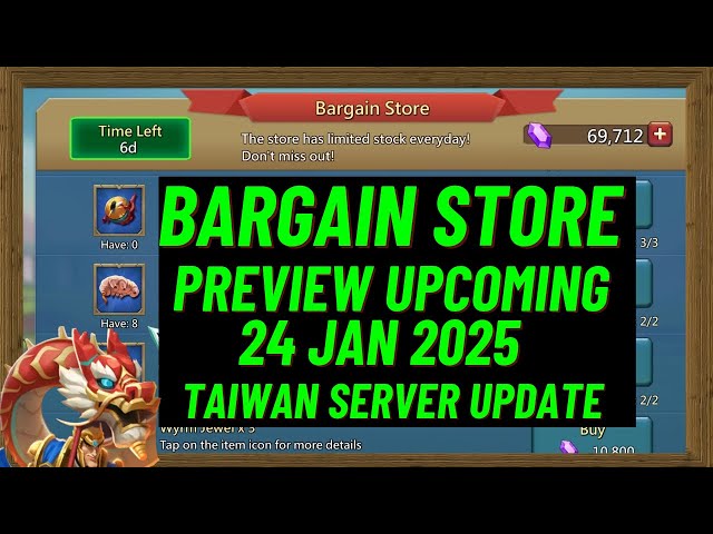 Bargain Store Preview Lords Mobile Taiwan Server New Update Upcoming #lordamobile #bargainstore