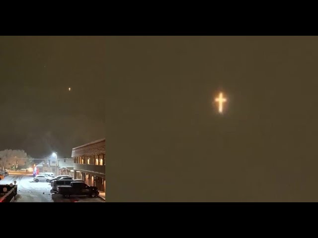 Luminous cross in the sky This was recorded in Glenwood Springs, United States