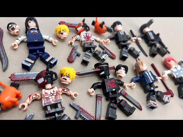 Lego Chainsaw Man | Denji vs Pochita | Aki Hayakawa | Drawing Katana | Unofficial Minifigures