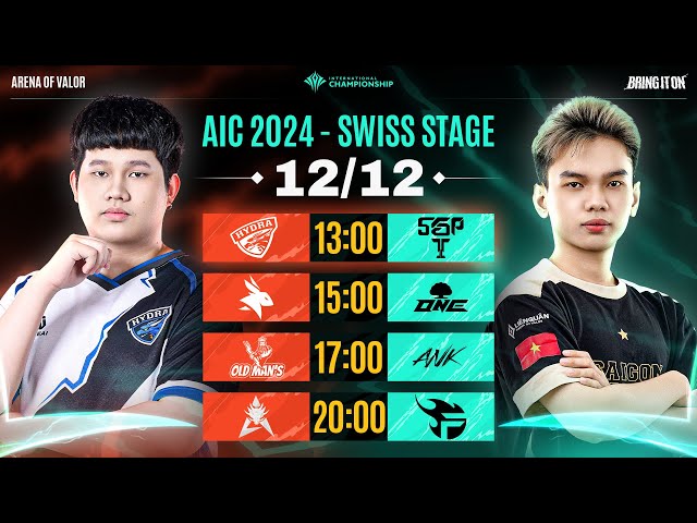 HD vs SGP | EA vs ONE | OM vs ANK | HKA vs FPT | SWISS STAGE - AIC 2024 | NGÀY 12/12