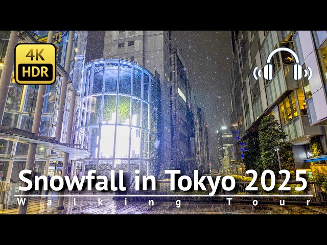 Snowfall in Tokyo 2025 – A Rare Winter Walk  [4K/HDR/Binaural]