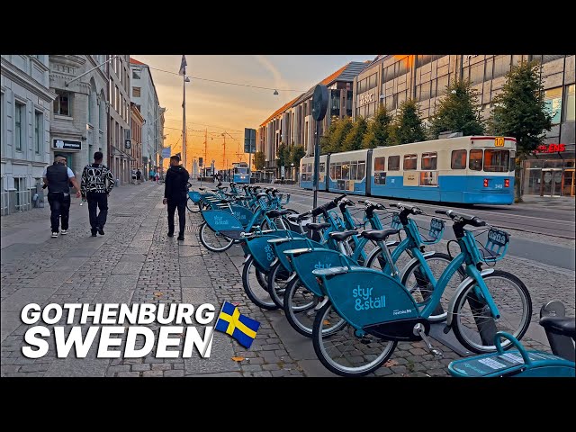 SWEDEN Walking Tour 🇸🇪 - Gothenburg, Sweden's city centre on a summer evening (August 2021)