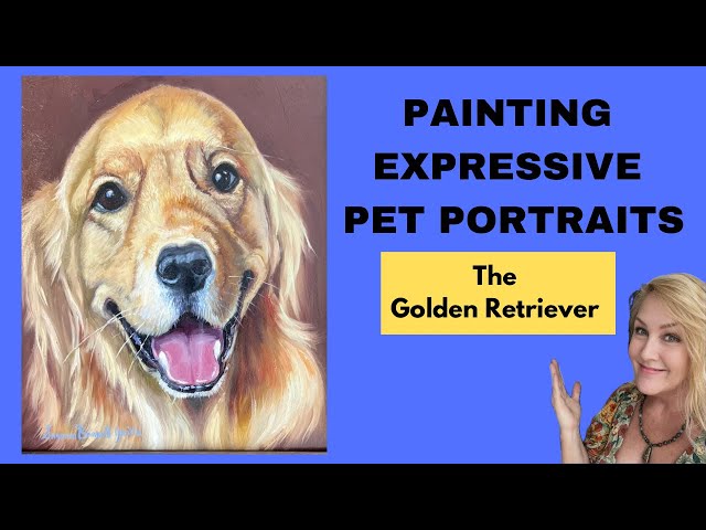 PAINTING EXPRESSIVE GOLDEN RETRIEVER PORTRAIT-Suzanne Barrett Justis