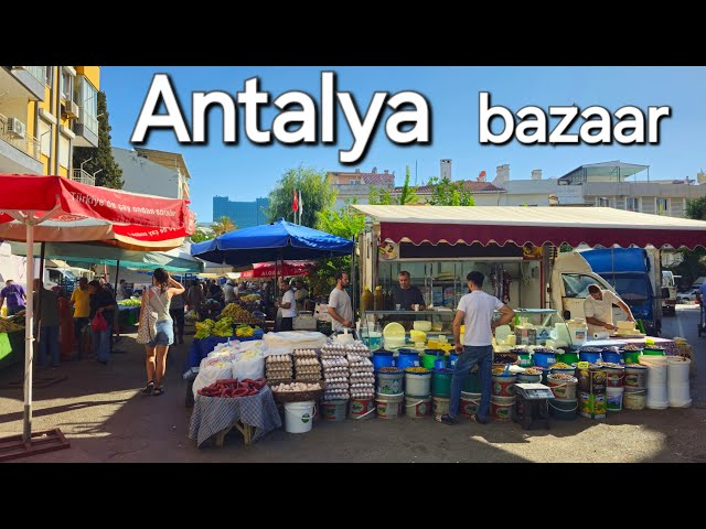 Türkiye Antalya bazaar / Farmers Market friday 27.09.2024 | 4K 60fps HDR no commentary