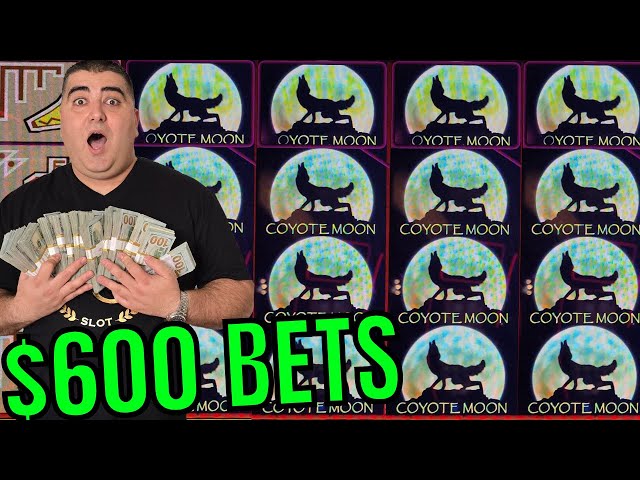 $600 Max Bets & MASSIVE JACKPOTS on Coyote Moon Slot