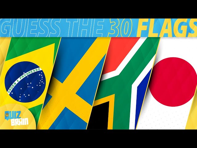 Guess the Country by the Flag! 🌍🏳️ | Can you guess 30 flags from Easy to Hard?