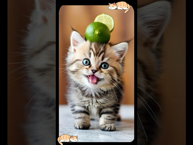 Watch This Adorable Kitten Balance a Lime🍋