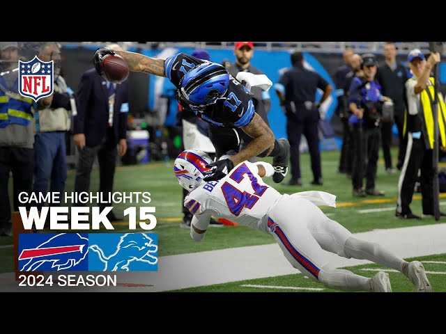 Buffalo Bills vs. Detroit Lions Game Highlights | NFL 2024 Season Week 15