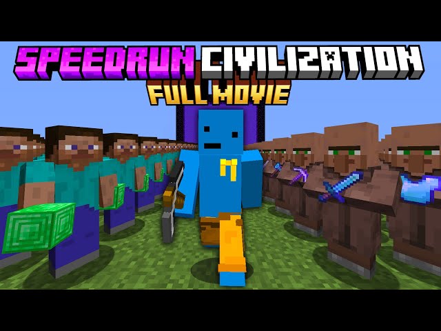 Minecraft but I survive in SPEEDRUN CIVILIZATION [FULL MOVIE]