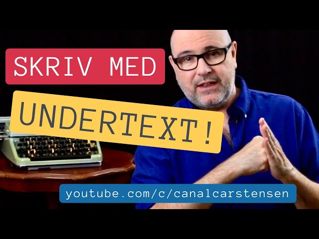 Romanskrivarskolan #10: Undertext