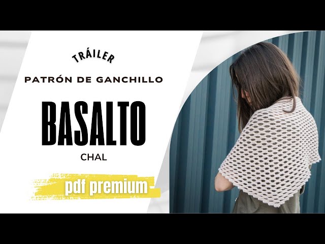 Patrón de Ganchillo: cómo tejer a crochet el Chal Basalto | Parece tejido a dos agujas (knit)